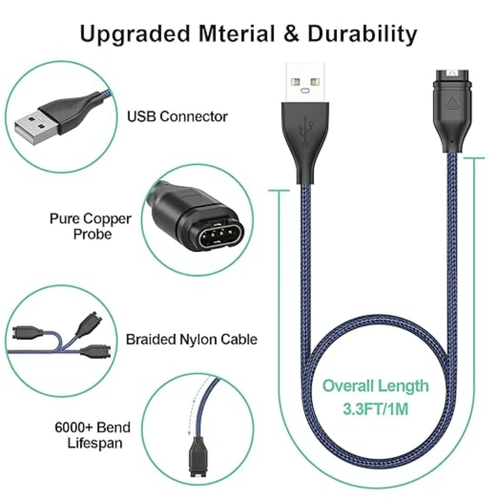Universal USB Charger for Garmin Venu Series Smart Watches