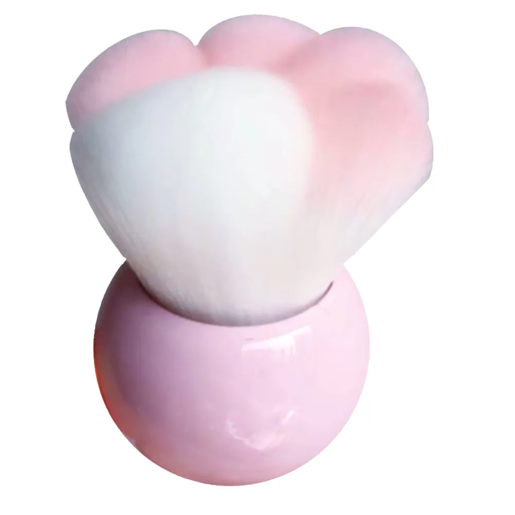고양이 발 모양의 메이크업 브러쉬 여성용 전문 화장품 브러쉬 매일 사용 가능한 세척 가능 재사용 가능한 파우더 블러쉬 어플리케이터