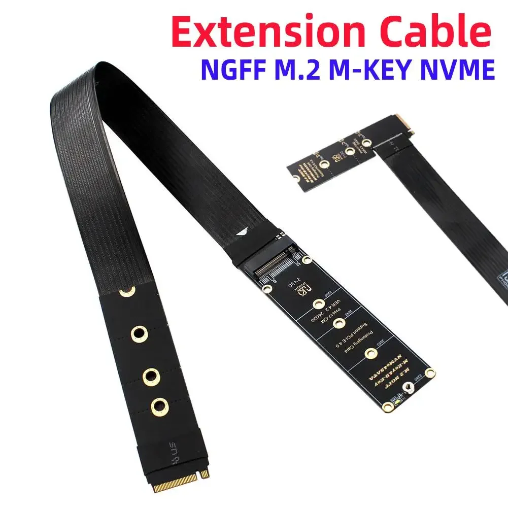 M.2 NVMe SSD 연장 케이블 PCle4.0 M.2 SSD PCI-Express 4.0 X4 M 키 확장기 (M.2 2230 2242 2260 2280 SSD 호환)