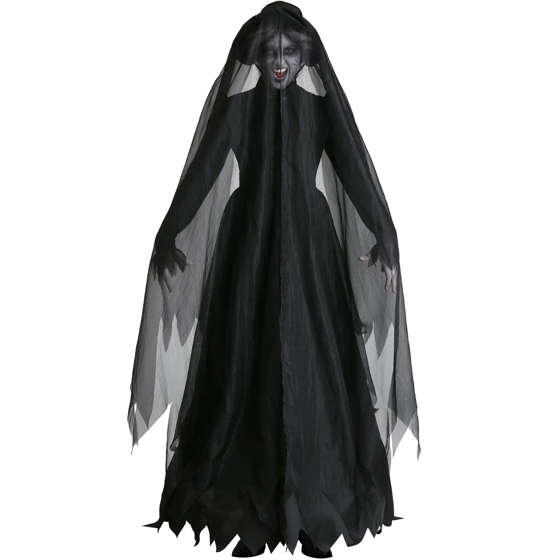 Scary Cosplay Costumes Witch Ghost Zombie Vampire Halloween Carnival Costume Ghost Medieval Hooded Cloak Day of The Dead Costume