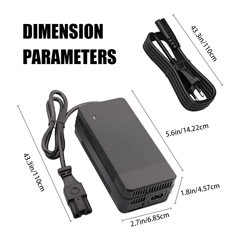 42V 5A Lithium Battery Charger For 36V 10S Li-ion Battery Pack Fast Charging IEC Connector With Cooling Fan Power Tool Charger