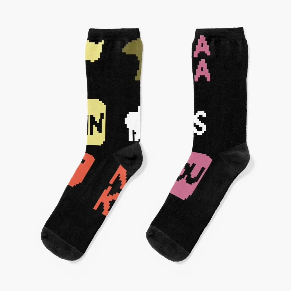 

Baba is You Grid Design Classic Socks Rugby winter Girl'S Socks Men's