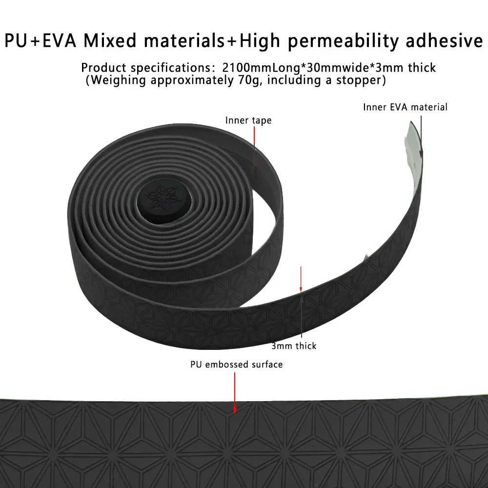 Road Bike Bar Tape bike handlebar tape bicycle handlebar strap Bike Handlebar Wrapper Comfortable Handlebar Strap Handles Tape Shock Absorbing Bar Ribbon Belt for Road