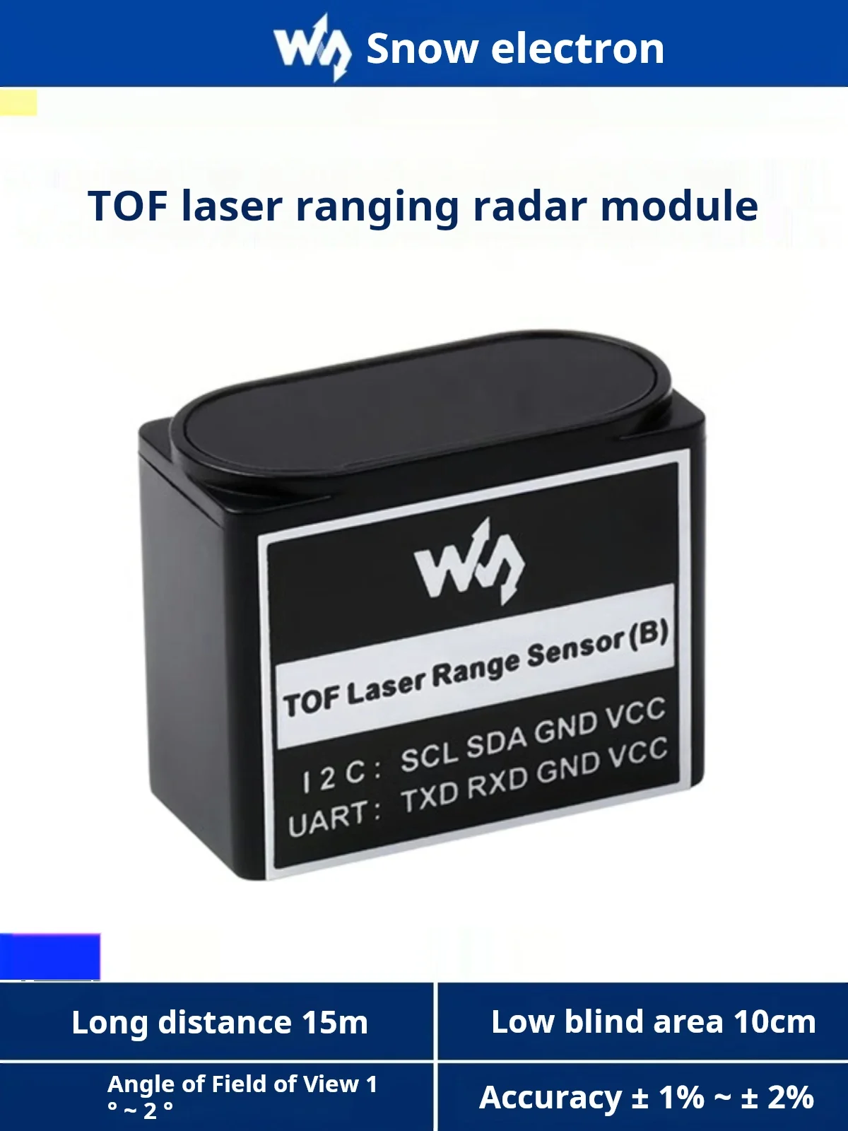 

Brand new & original tof Flight time laser-ranging-sensor communication radar module uart I2c Serial port