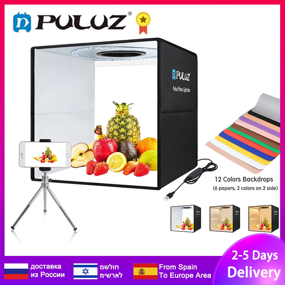 Puluz 25cm/30cm Mini Photo Studio Lightbox Photography Light Box