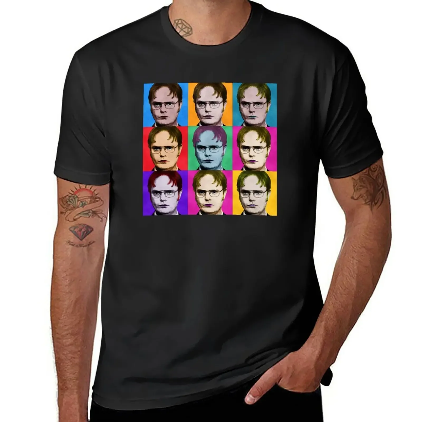 

Dwight Schrute Diptych T-Shirt heavyweights sports fans quick drying t shirt for men
