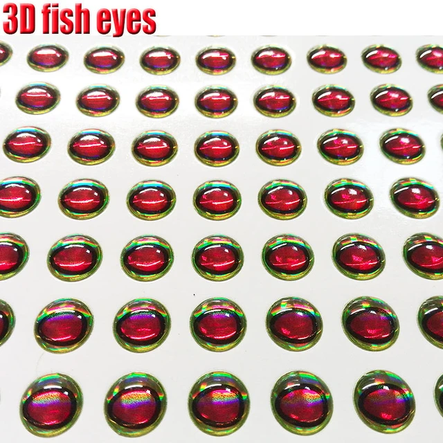 2022 new 3D fish eyes ,three colors fishing lure eyes 5mm, 6mm size each  lot 500pcs