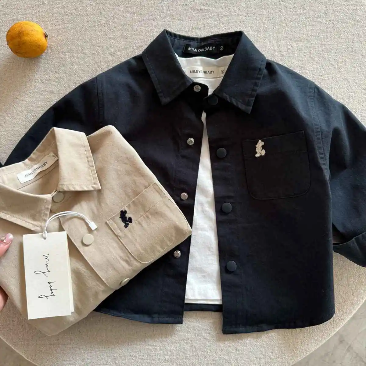 Children's Outerwear Boys 2026 Spring Autumn Style Kids Casual Shirt Fashion Cartoon Solid Color Girls' Blouses 2-10 Y Baby Top - 2