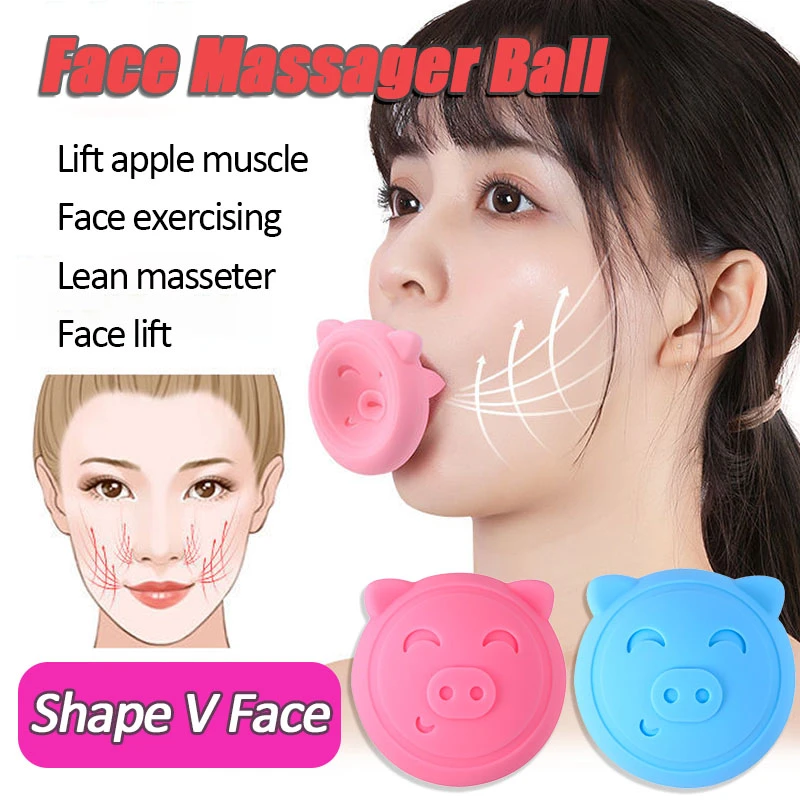 3colors Silicone Face Slimming Tool Breathing Exercise Antiwrinkle V