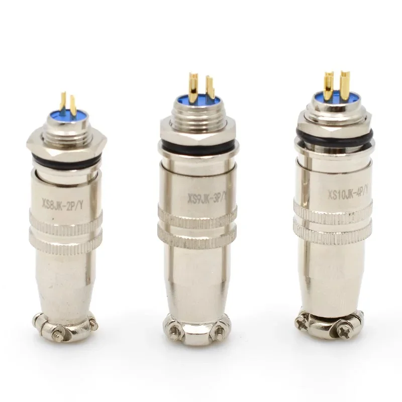 5/20PCS XS8 XS9 XS10 XS12 Aviation push-pull connector quick connector Gold plated contact Male and Female plug 2 3 4 5 6 7PIN 2