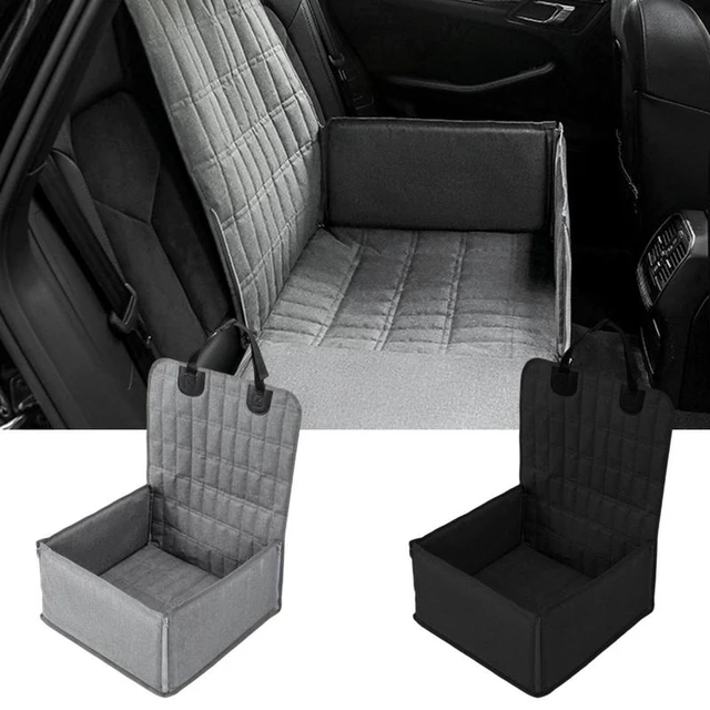 Siège d'auto pour chien gris en tissu durable Siège auto étanche pour chiens  Lit de voiture pour petits chiens Panier pour chien pour voiture pour 2  animaux -  France