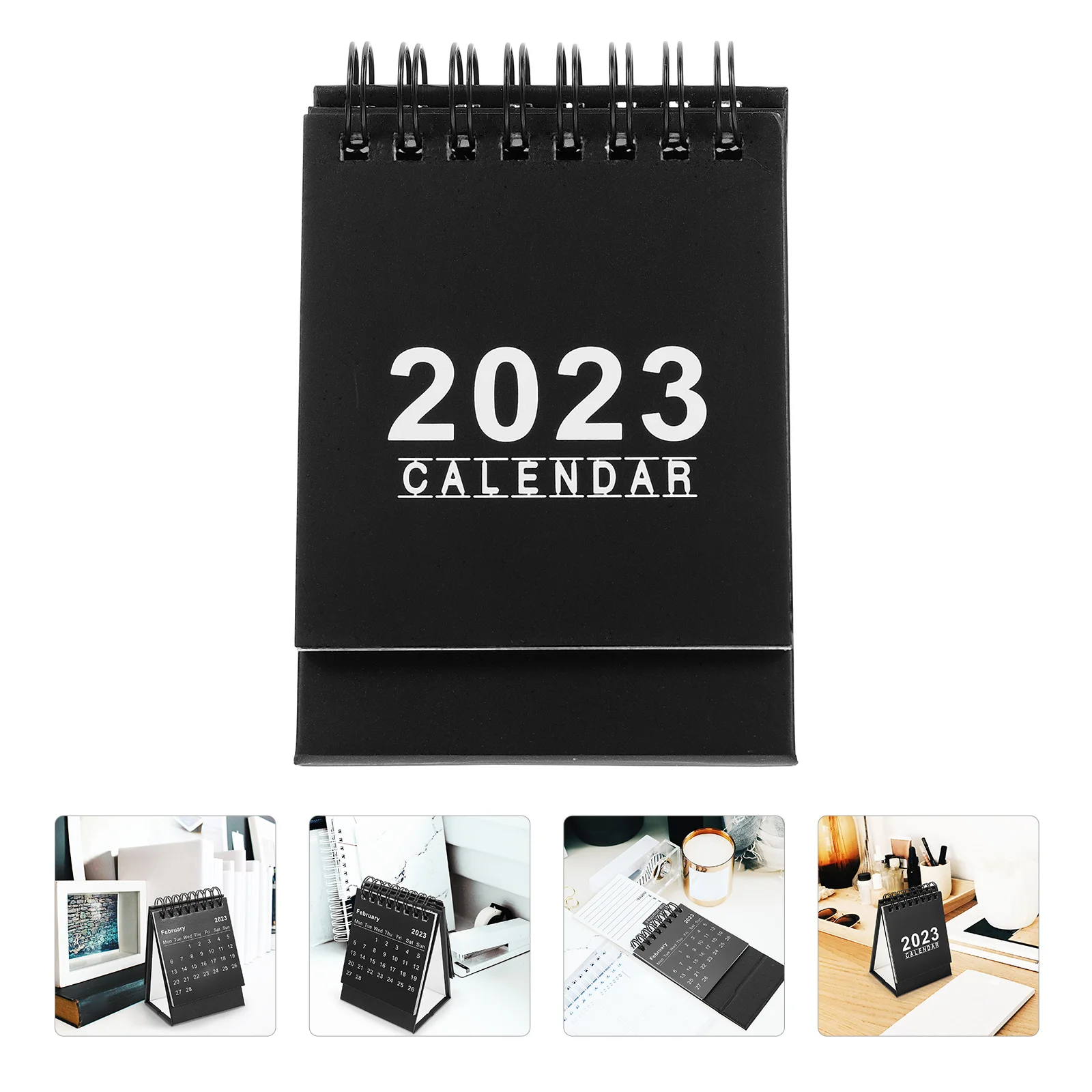 Calendar Desk Desktop Mini Planner Monthly Standing 2023 Office Stand