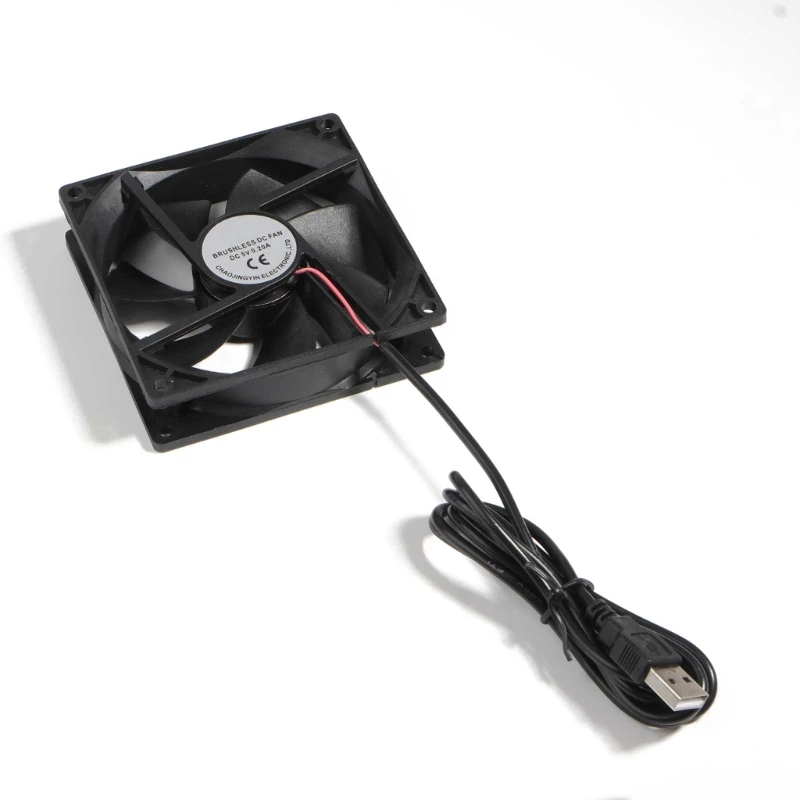 1팩 90mm USB 팬 5V 브러시리스 냉각 팬(PC 컴퓨터 케이스용 라디에이터 환기용 쿨러)