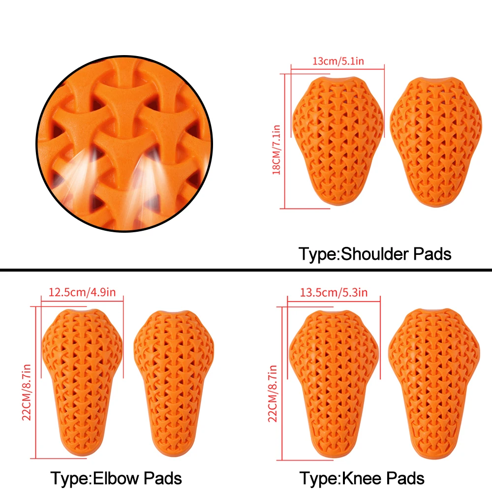 WOSAWE 오토바이 자전거 어깨 보호대 팔꿈치 패드 무릎 패드 Anti-fall 통기성 모토 크로스 자켓 보호 장비 CE 레벨 2