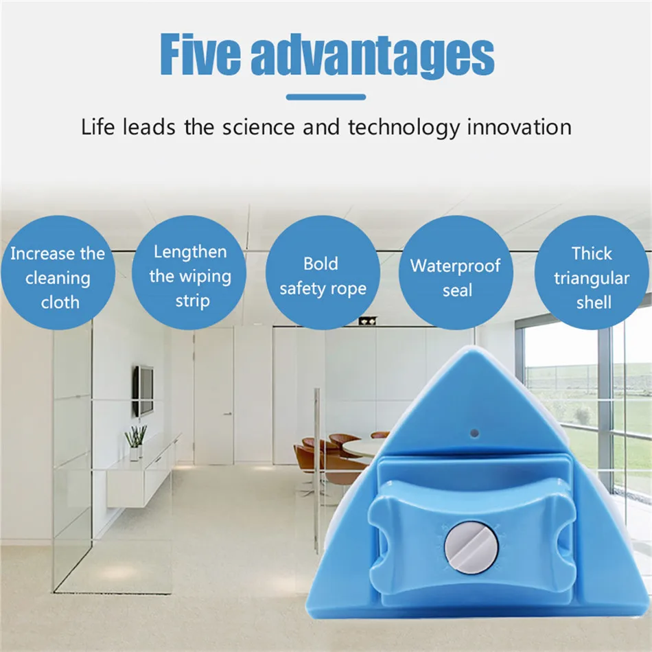 Double Sided Glass Cleaner 5 Adjustable Glass Magnetic Cleaning Tool For Cleaning With Thickness Of 4-28mm