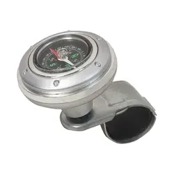 Enhanced Steering Wheel Spinner Knob with 360 - Degree Power Handle and Compass (Sliver)