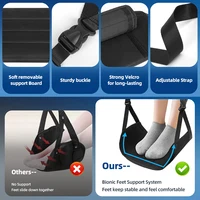 Newest Airplane Foot Hammock Airline Foot Rest With Removable Pad Adjustable Strap Foot Hammock With Menory Foam For Travel 2
