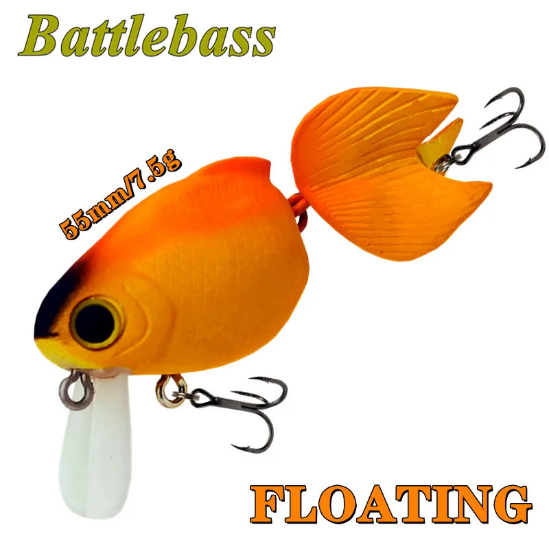 NewGoldfishFloatingFishingLureCrank55mm75gFreshwaterBass