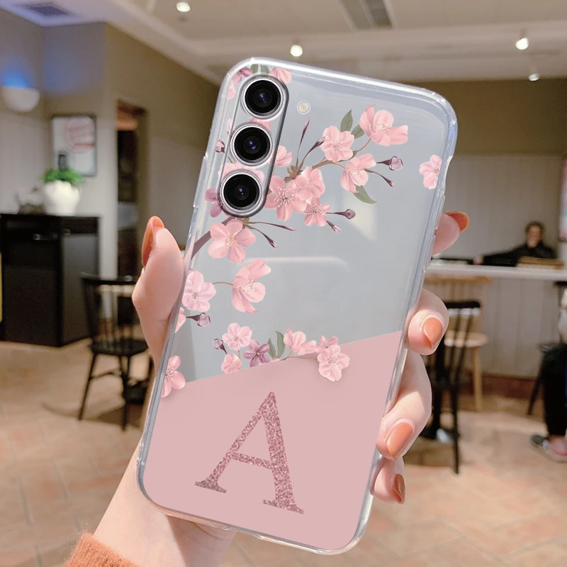 Elegant Pink Floral Clear Soft TPU Phone Case Cover - Stylish and Durable Protection