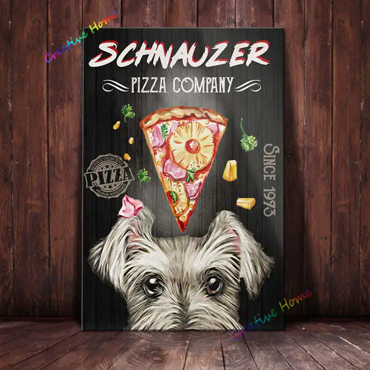 Cartello In Metallo Vintage Schnauzer Lavanderia – Targa Retrò 20x30 Cm In Alluminio Per Casa, Bagno, Bar, Decorazione Parete