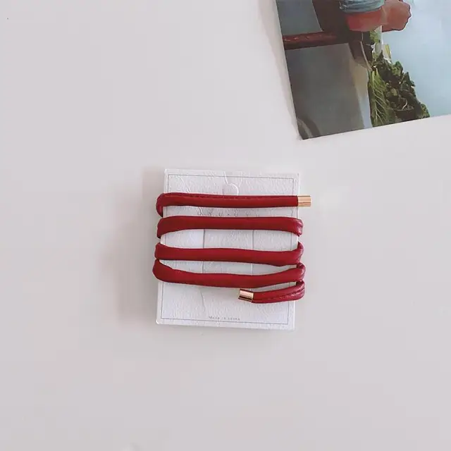 New Women Long Leather Ponytail Hold Hair Tie ободок для волос Headband Hair bands For Girls Hair Accessories gumki do wlosow Style 3