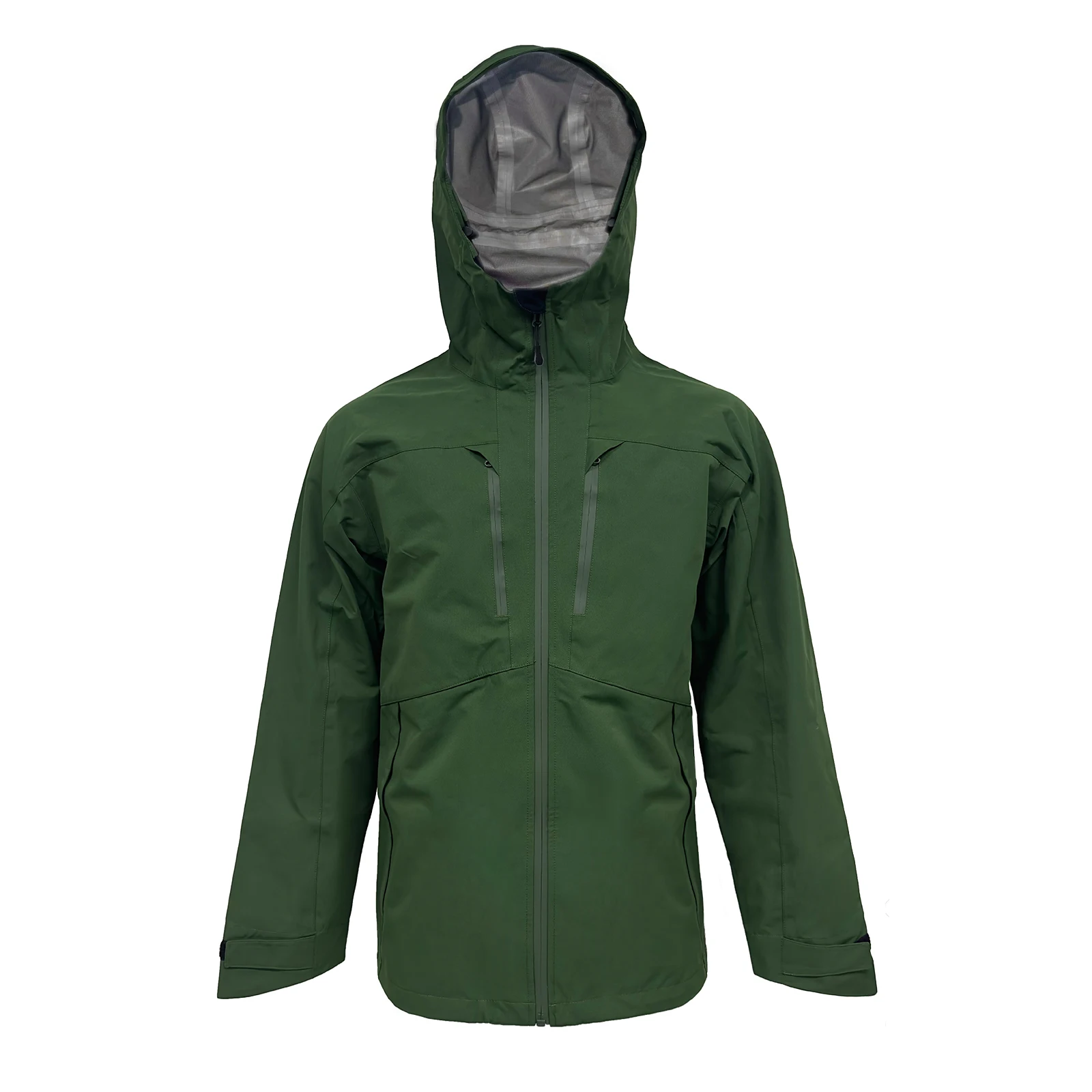 Chaqueta deportiva impermeable para hombre, abrigo cortavientos de 3 capas, 100% poliéster, M-XXL, tecnología DWR, senderismo y escalada