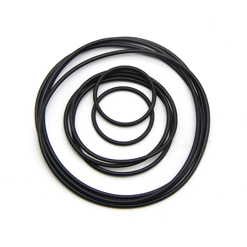 50pcs NBR O Ring Seal Gasket Thickness CS 1mm OD 3~50mm Nitrile Butadiene Rubber Spacer Oil Resistance Washer Round Shape Black rubber o rings,sealing gasket,rubber washers,keycap o rings,silicone o rings