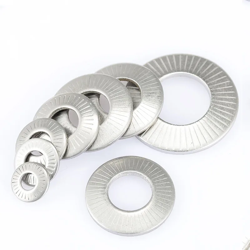 2-50Pcs NFE25-511 Conical Knurled Disc Spring Washers Saddle Serrated Elastic Gasket M3 M4 M5 M6 M8 M10 M12 M16-M20