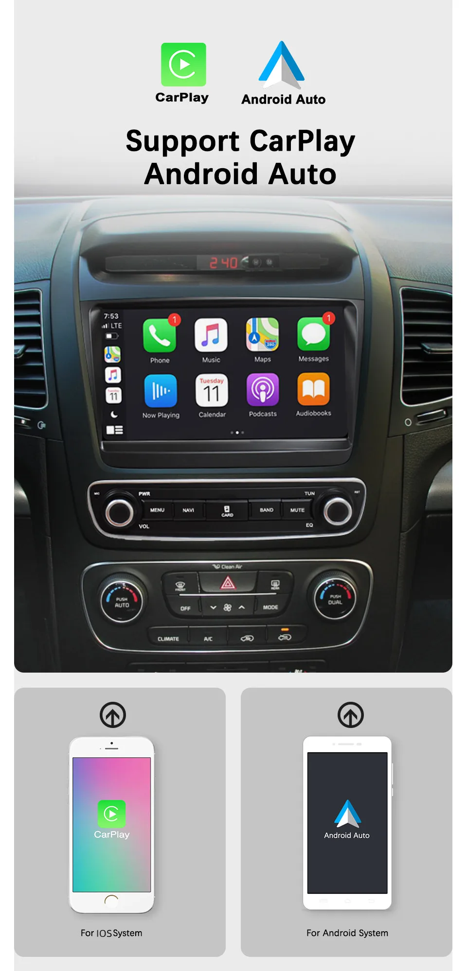 DSP Android 11 OCTA CORE for Sorento 2013+ XL FL Top Level Car DVD Stereo Multim