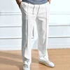 2024 Spring/Summer Hot Selling Men's Fashionable Casual Solid Color Pants Loose Tight Cord Straight Pants 1