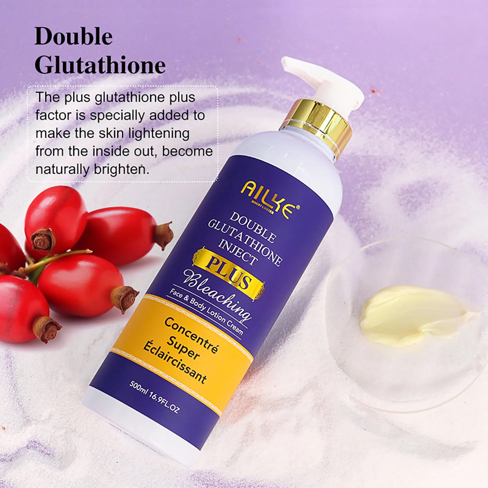 AILKE Glutathione Bleach Range, Whiten, Moisturizing, Hydration, Clean Stains, Even Skin tone, Improve Dull Skin Tone 2
