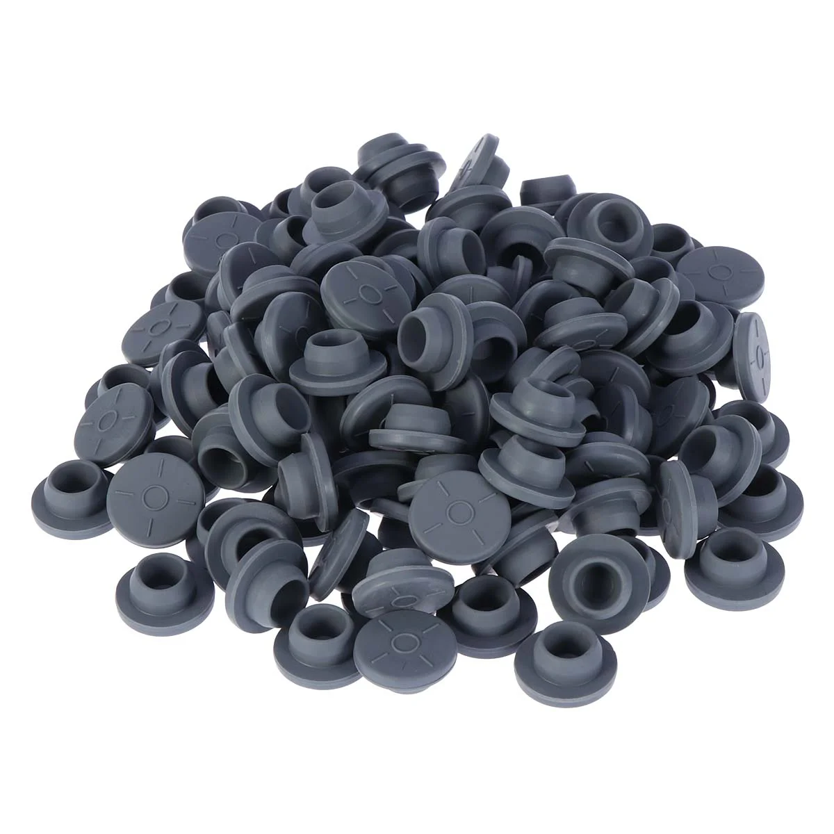 

100pcs Vial Rubber Stoppers Mushroom Shape Self Injection Ports Rubber Bottle Stoppers for Glass Bottle Culture Production Jars