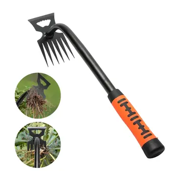 Multifunction Gardening Hand Weed Puller Tools Weeding Artifact Uprooting Manual Weeding Tool Hoe Rake Steel Yard Weeders Tools