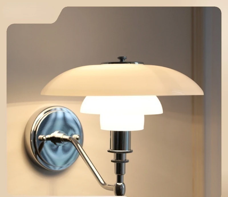 

Danish Designer Ph Wall Lamp Nordic Creative Living Room Dining Room Sofa TV Background Wall Glass Bedroom Bedside Lamp