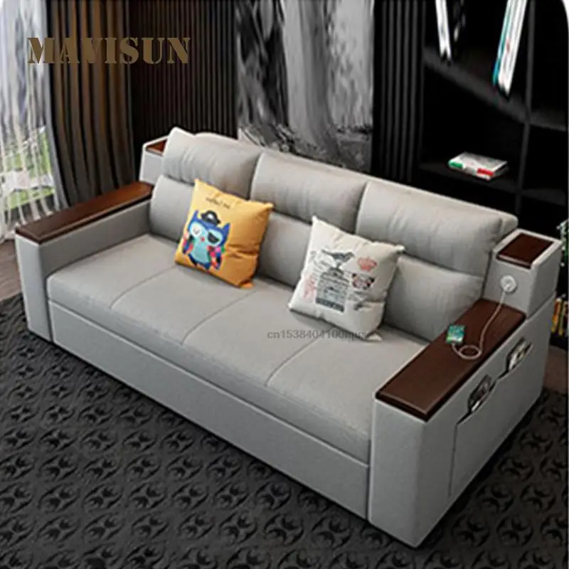 Sofa Bed Folding Bed Latex Sitting And Lying Multifunctional Retractable Single Double Living Room Small Apartment Sofa Dual-Use