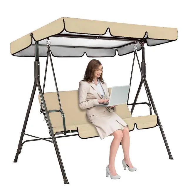 Garden Swing Ülés Párna Udvar Terasz Lengő Takaró Vízálló Porálló Napfényes Üléshinta Szék Borítóellenes Keret - Image 2