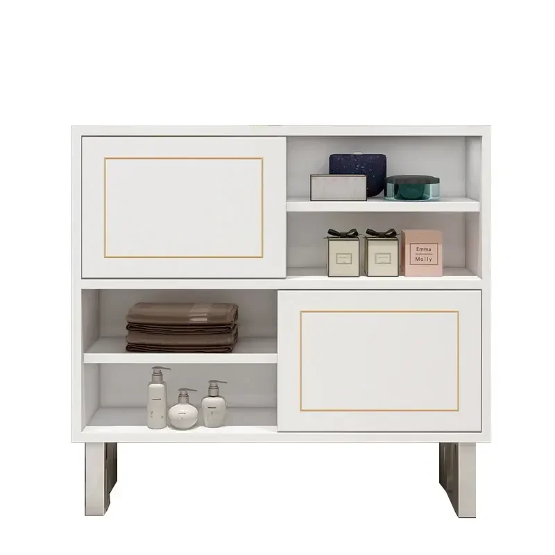 

YY Floor Side Cabinet Solid Wood Locker Wall Hanging Cabinet Sliding Door Partition Clothes Closet