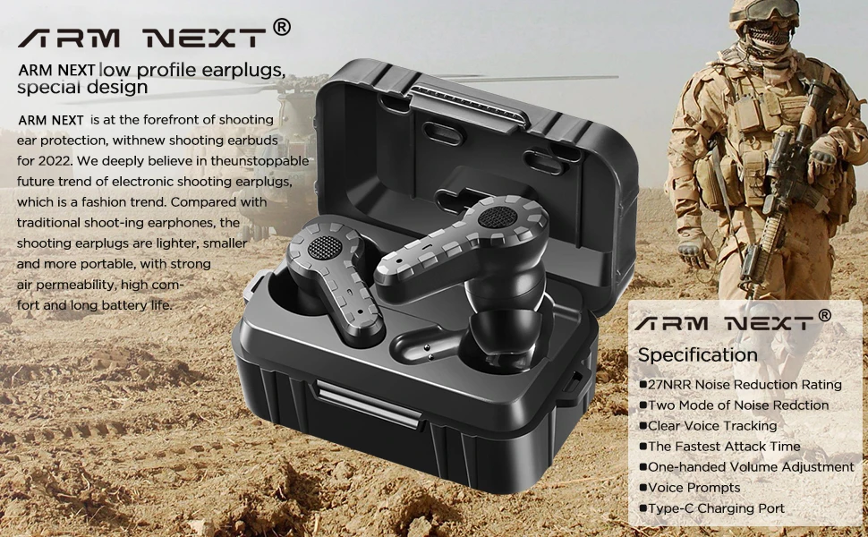ARM NEXT-Bouchons d'oreille de tir électronique, antibruit, protection  auditive, cache-oreilles pour la chasse, le tir à la pâte, la loi poly -  AliExpress