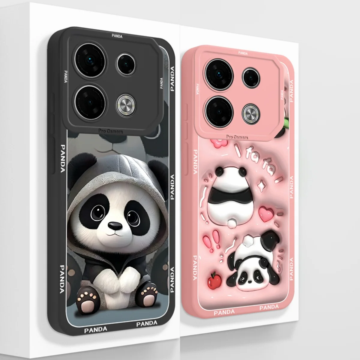 Cute Panda Soft Liquid Silicone Phone Case - Enhanced Protection and Style