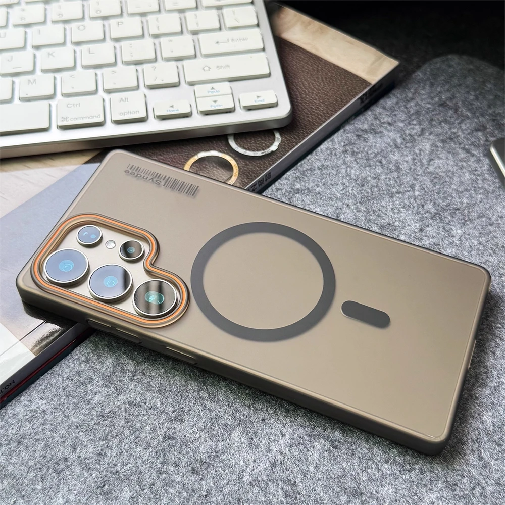 Ultra Thin Matte Magnetic Case with Wireless Charging Compatibility