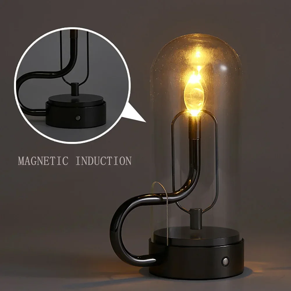 

Настольная лампа lde в форме капли пламени воды, перезаряжаемый светодиодный стеклянный ночник, дизайнерский декоративный подвесной светильник