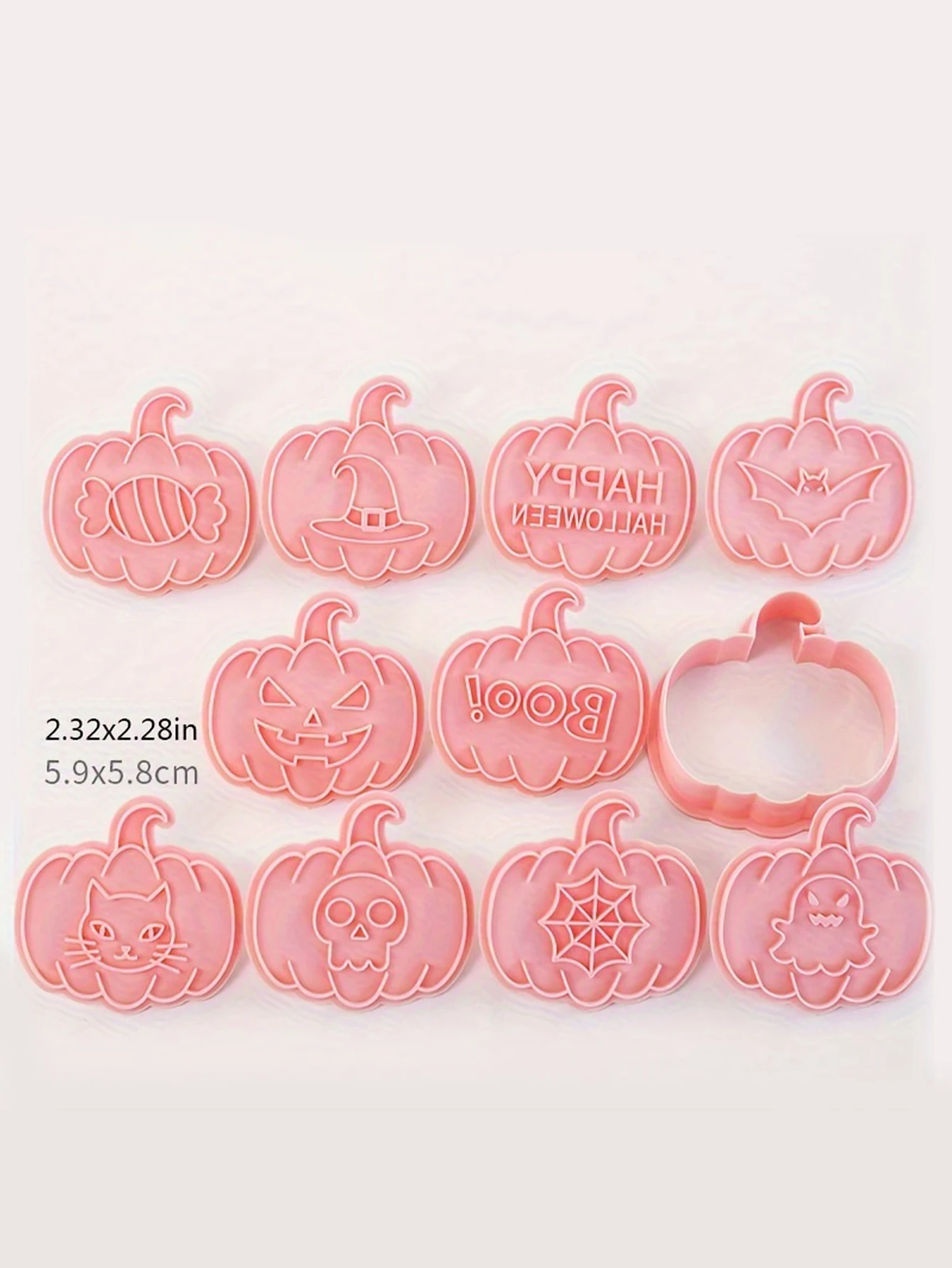 cookie mould 10Pcs/Set halloween cartoon pumpkin head funny expression cutting mold flipping sugar press baking tool