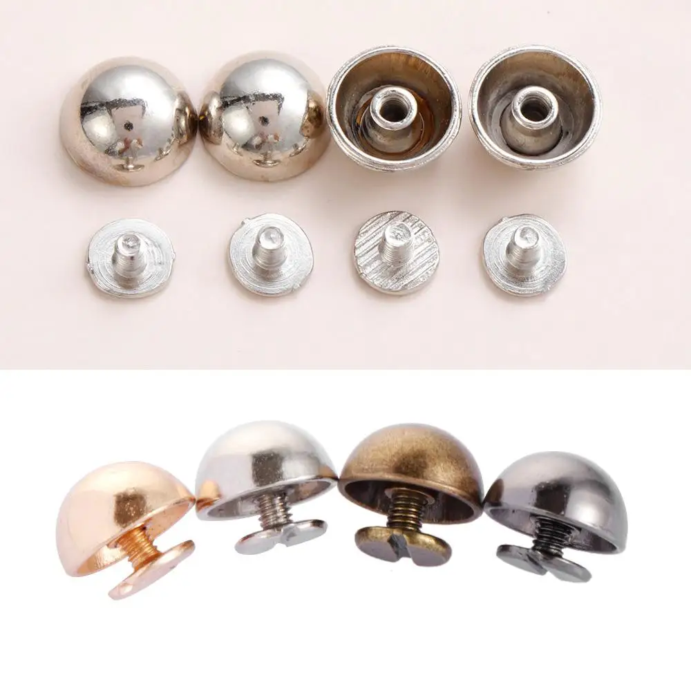 Metal Leather Craft Rivets Mushroom Dome Head Screws