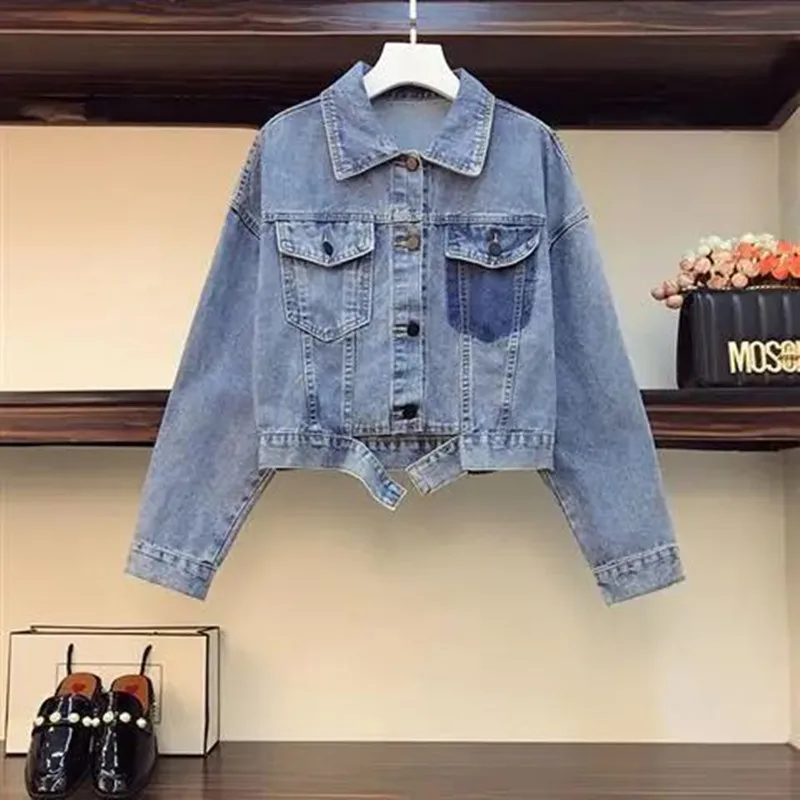 Women's Set 2023 Spring and Autumn New Korean Edition Reduced Age Denim Coat Slim Loose Fit Dress Two Piece Set