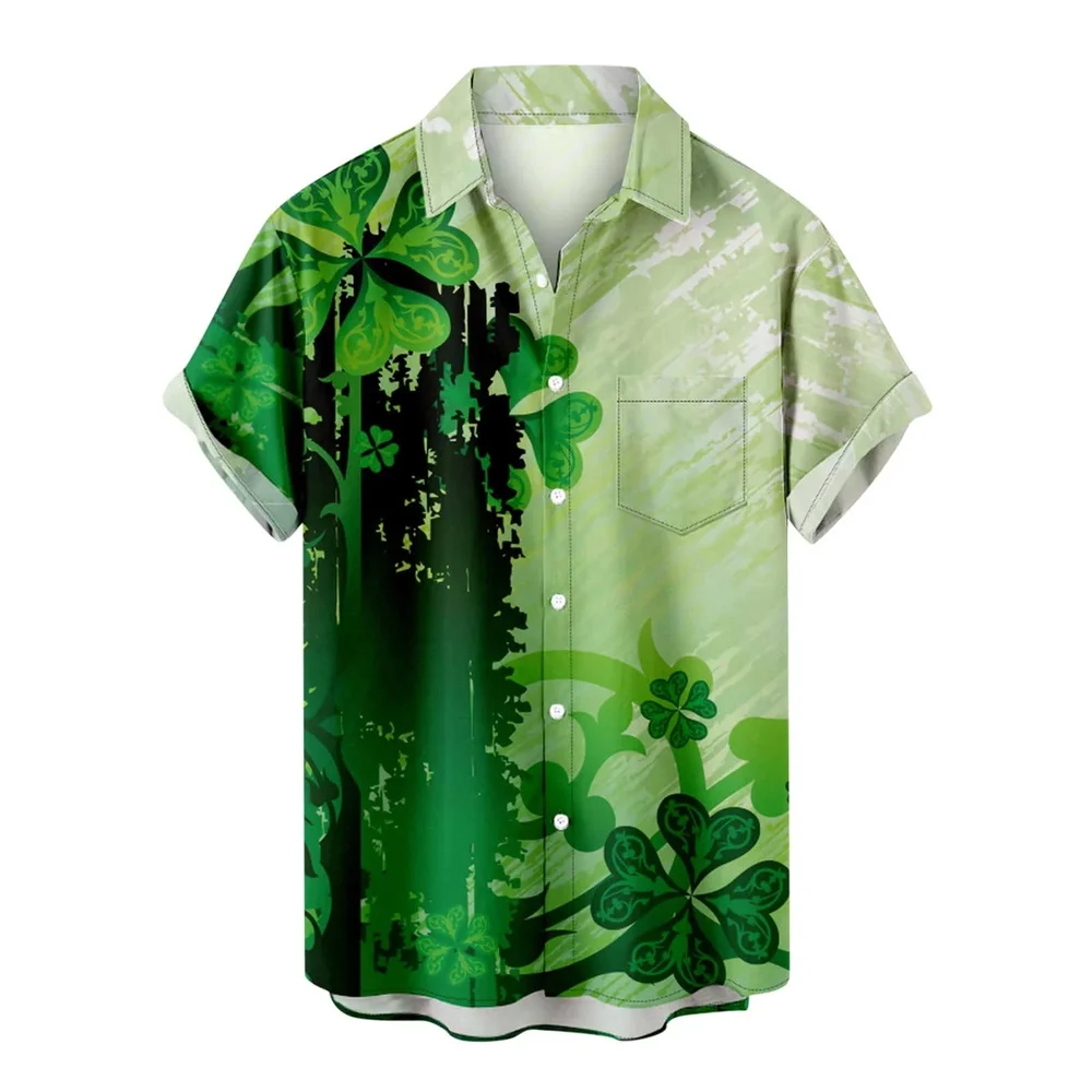 thumbnail image 1 of Camisas de Pascua para hombres, divertidas camisas con estampado de huevos de Pascua, camisas hawaianas de manga corta con botones y bolsillo, ropa para mujer, 1 of 5