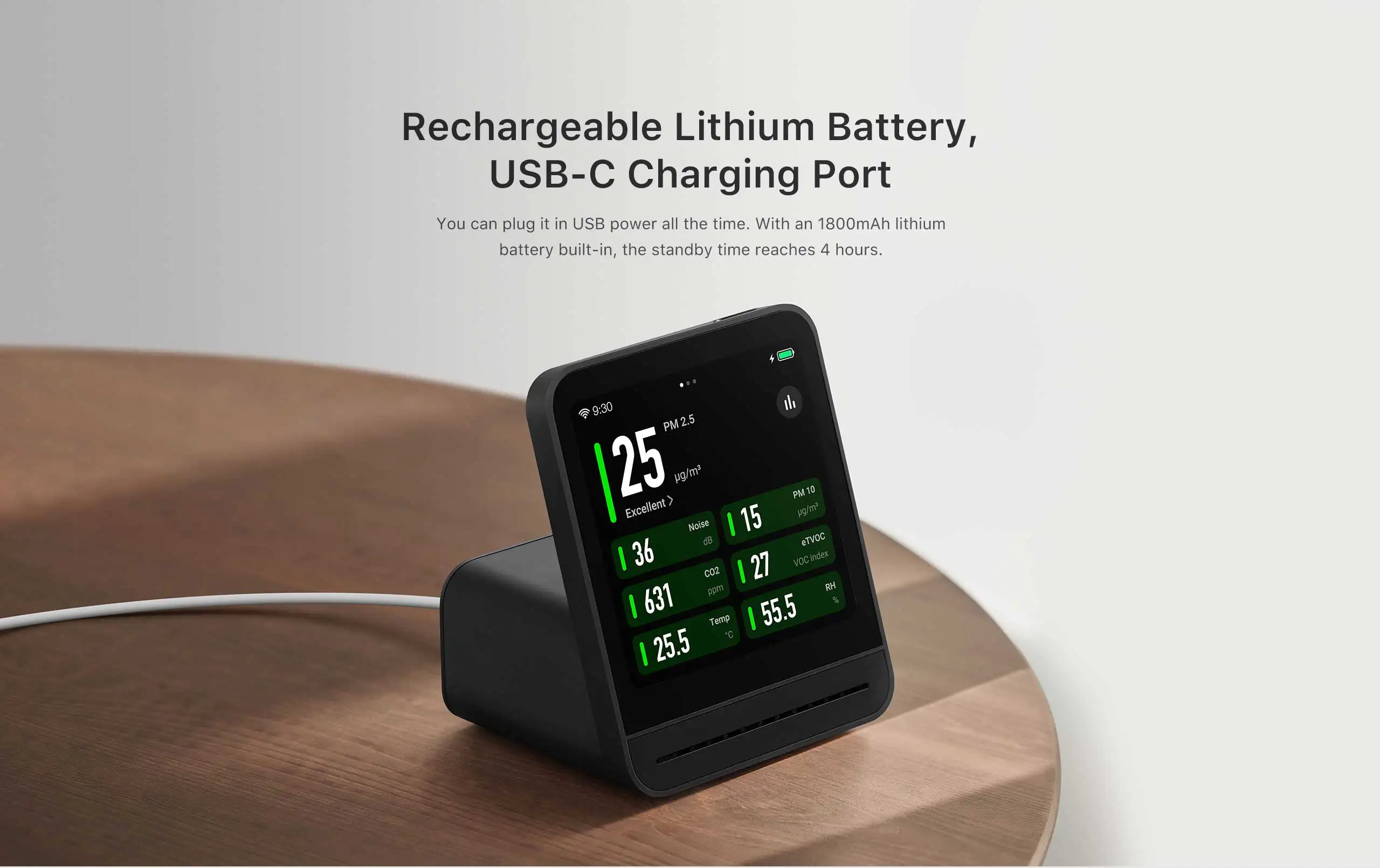 Original Air Monitor 2 Smart Home Touch Screen Control Temperature Humidity Sen