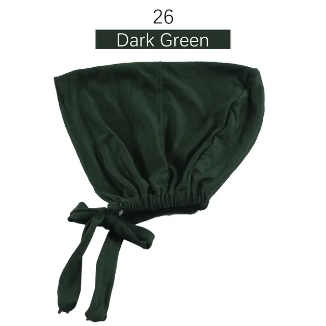 Muslim Women Elastic Tie Back Inner Hijab Caps Cotton Jersey Stretch Underscarf Modal Bonnet Headwrap Turbante Mujer 26