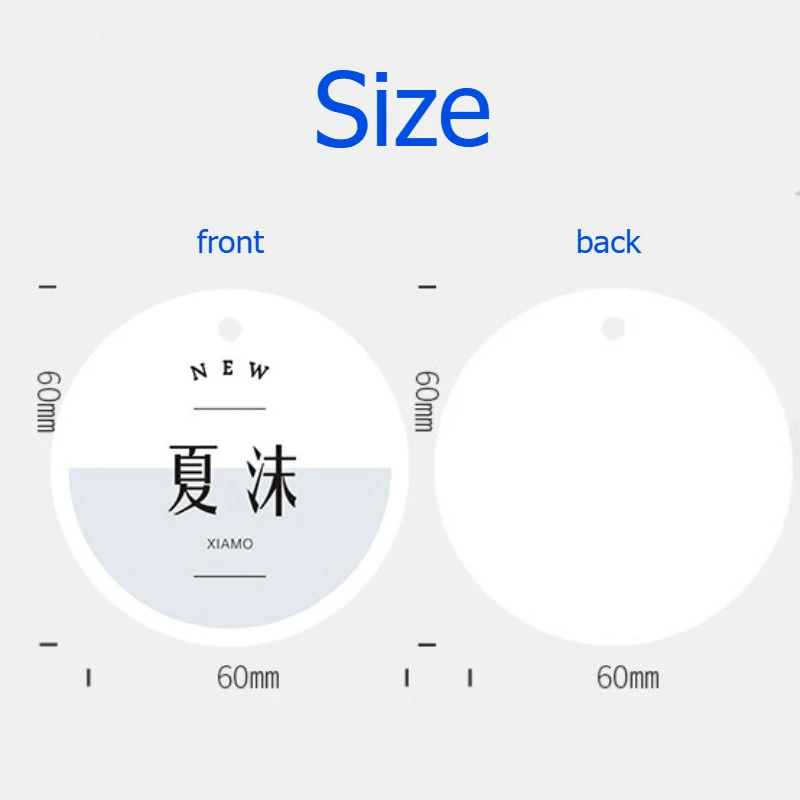 400gsm 두꺼운 종이, 맞춤형 행택 라벨 맞춤형 종이 원형 행택 의류, 가방, 신발에 적합
