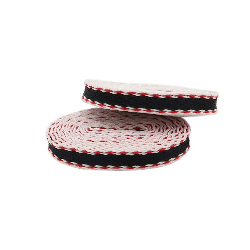 Weiou Simple Style CuteShoelaces 0.8 Cm Flat  Black-white-red Tricolor Polyester Shoe Lace Canvas Sneaker  Custom Color 60-200cm