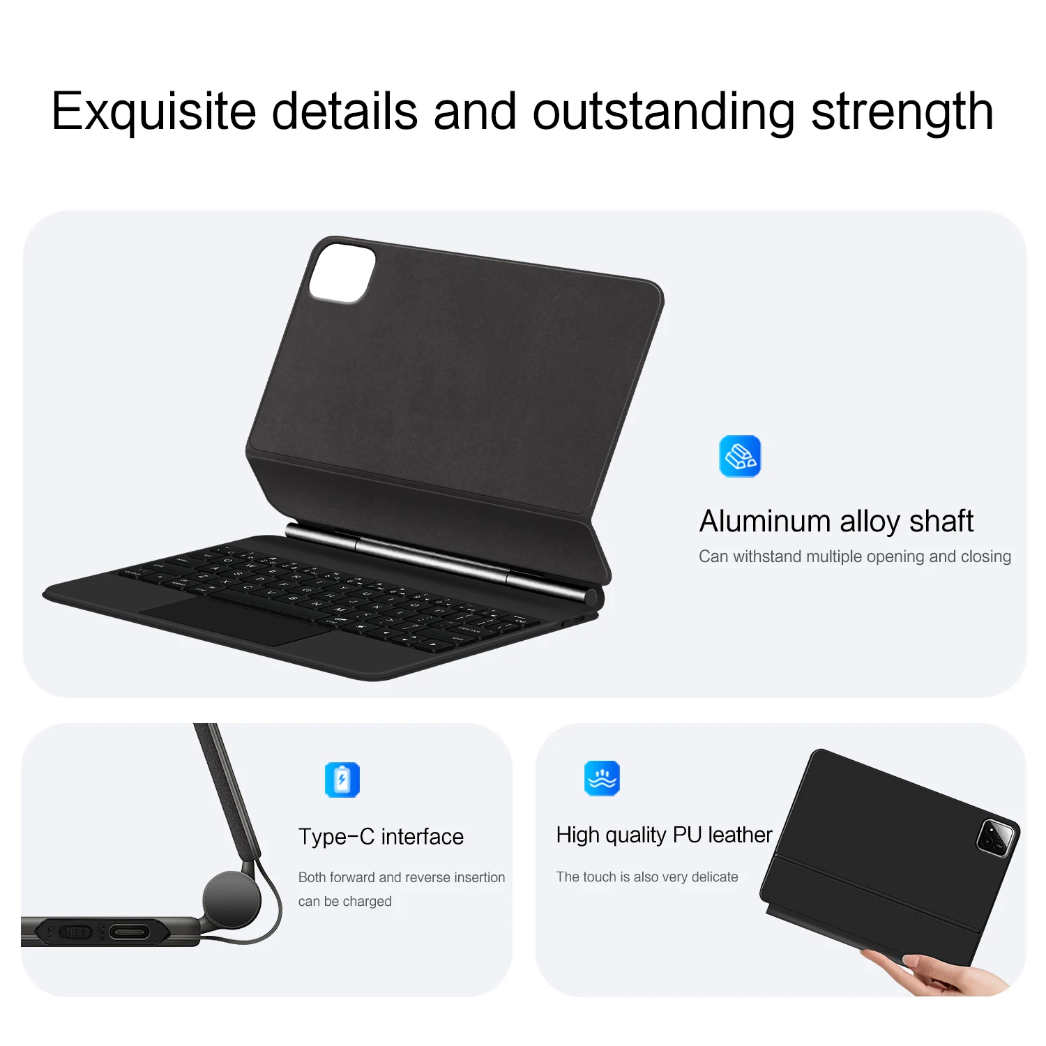 Magic Keyboard Folio For Xiaomi Pad 7 2024 Mi Pad 7 Pro 11.2" Tablet Smart Case Portuguese Spanish Korean French keyboard cover 6